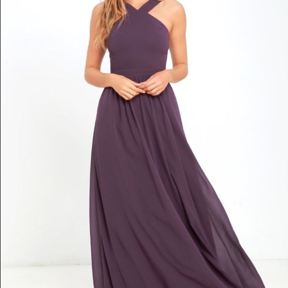 Lulu’s Air of Romance Dusty Purple Gown